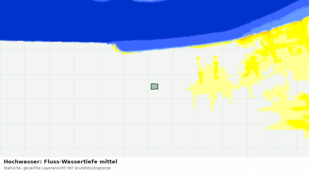 Statische Kartenansicht: Hochwasser: Fluss-Wassertiefe mittel
