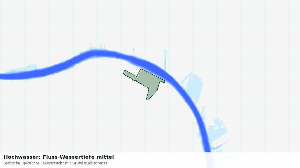 Statische Kartenansicht: Hochwasser: Fluss-Wassertiefe mittel
