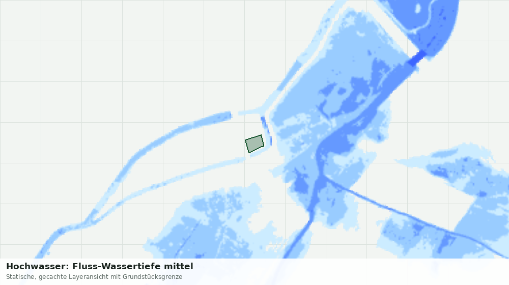 Statische Kartenansicht: Hochwasser: Fluss-Wassertiefe mittel