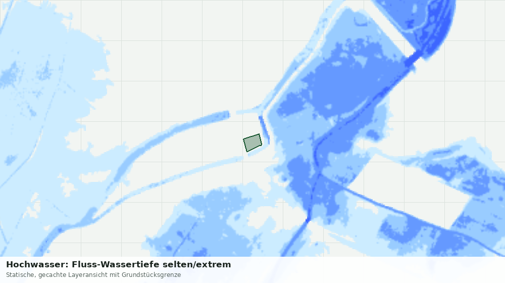 Statische Kartenansicht: Hochwasser: Fluss-Wassertiefe selten/extrem