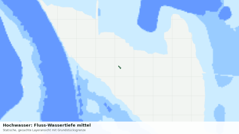 Statische Kartenansicht: Hochwasser: Fluss-Wassertiefe mittel
