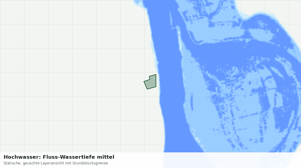 Statische Kartenansicht: Hochwasser: Fluss-Wassertiefe mittel