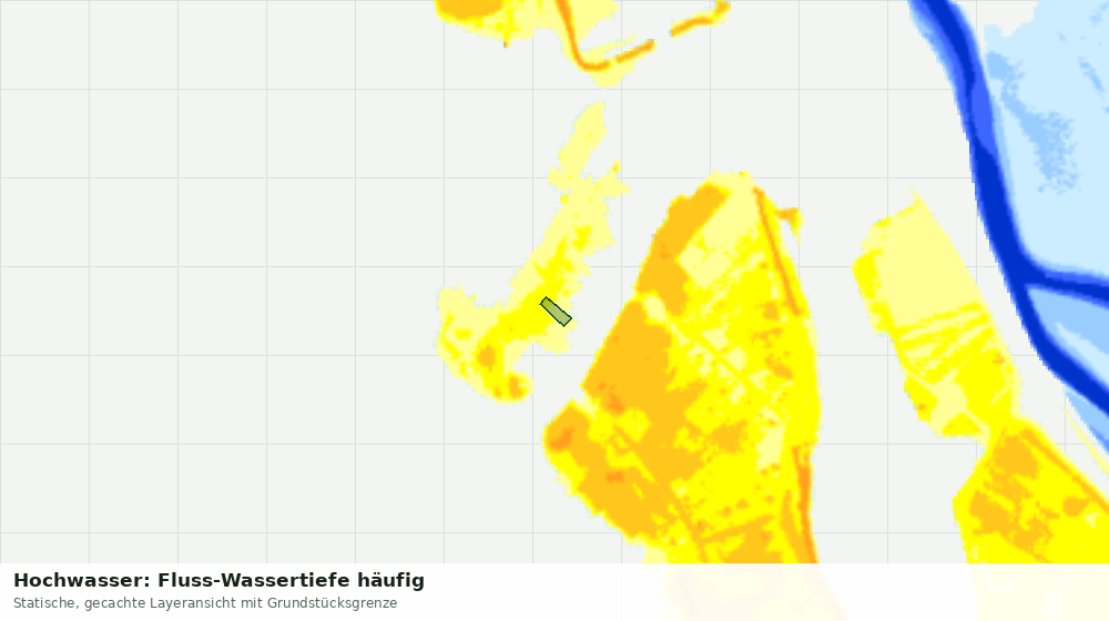 Statische Kartenansicht: Hochwasser: Fluss-Wassertiefe häufig