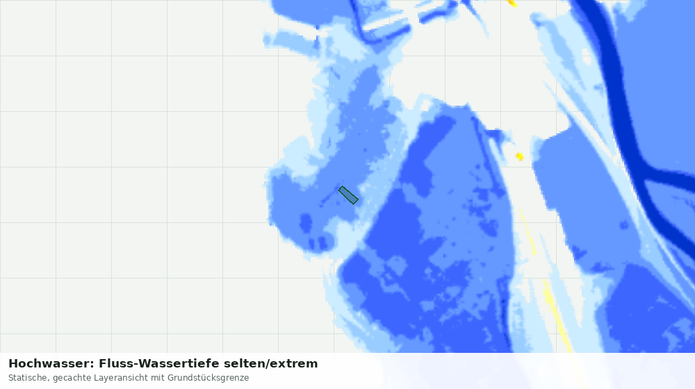 Statische Kartenansicht: Hochwasser: Fluss-Wassertiefe selten/extrem