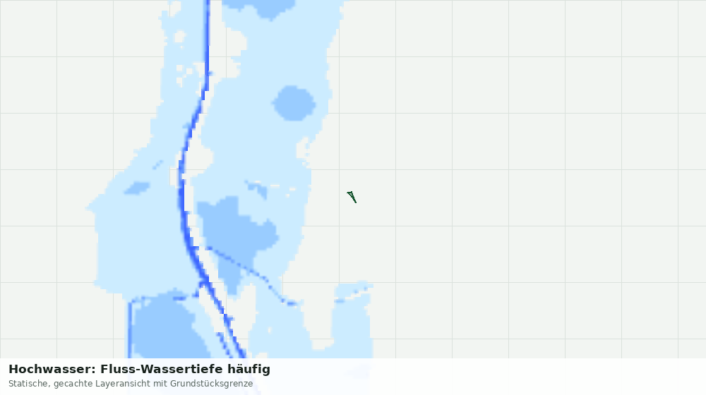 Statische Kartenansicht: Hochwasser: Fluss-Wassertiefe häufig