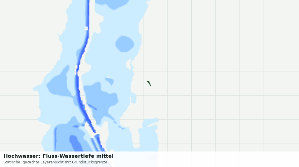 Statische Kartenansicht: Hochwasser: Fluss-Wassertiefe mittel