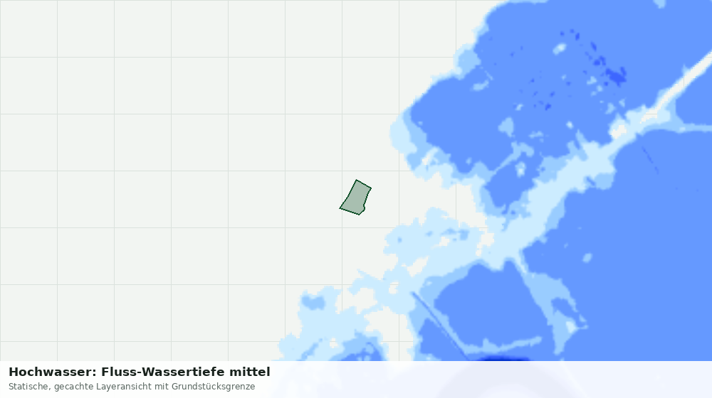 Statische Kartenansicht: Hochwasser: Fluss-Wassertiefe mittel