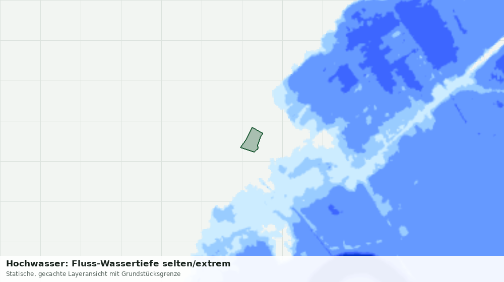Statische Kartenansicht: Hochwasser: Fluss-Wassertiefe selten/extrem