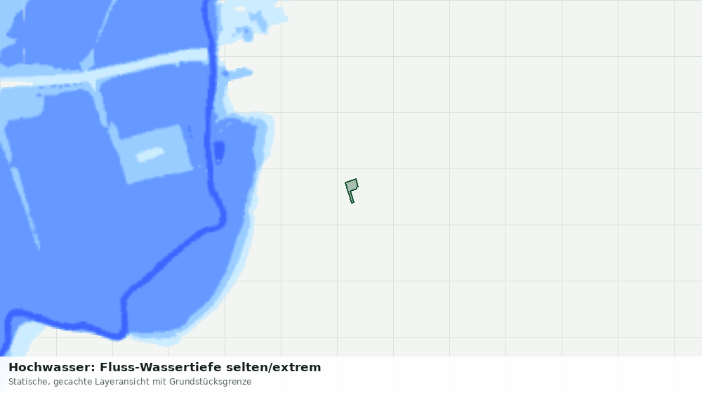 Statische Kartenansicht: Hochwasser: Fluss-Wassertiefe selten/extrem