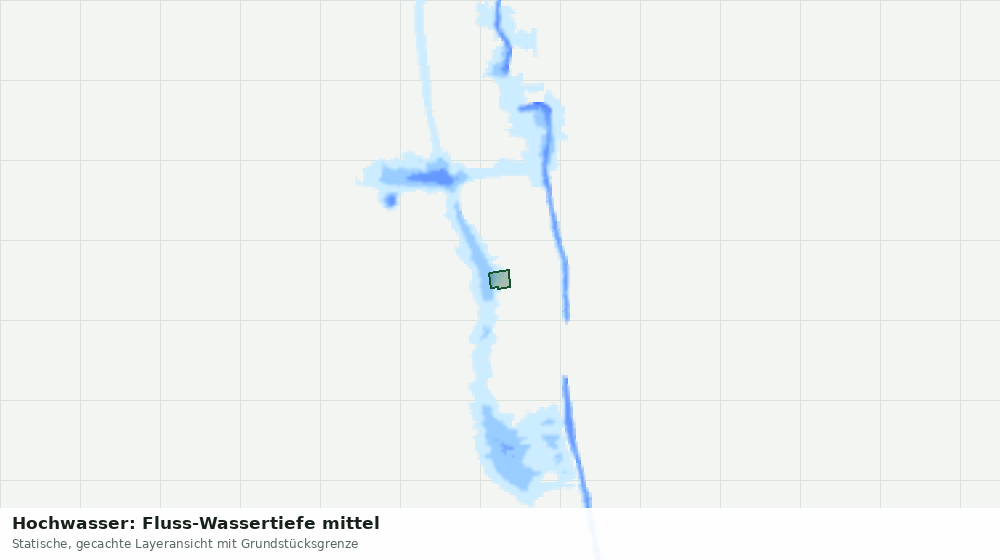 Statische Kartenansicht: Hochwasser: Fluss-Wassertiefe mittel