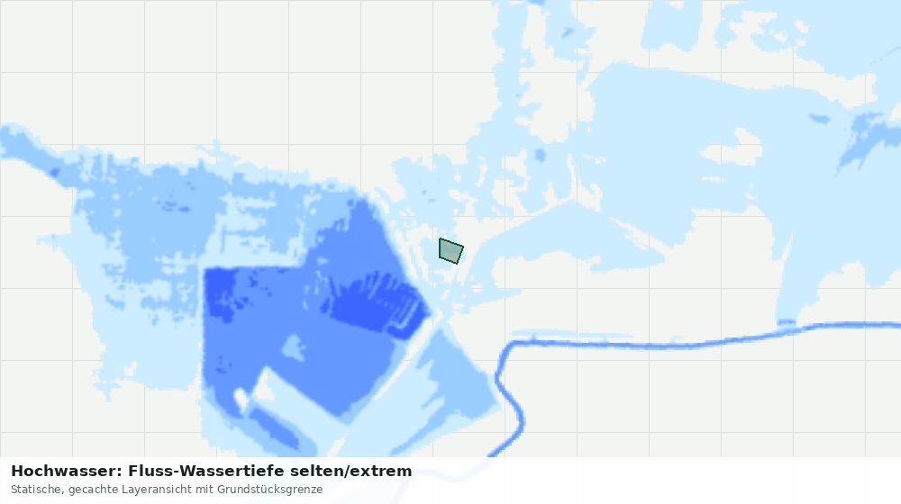 Statische Kartenansicht: Hochwasser: Fluss-Wassertiefe selten/extrem