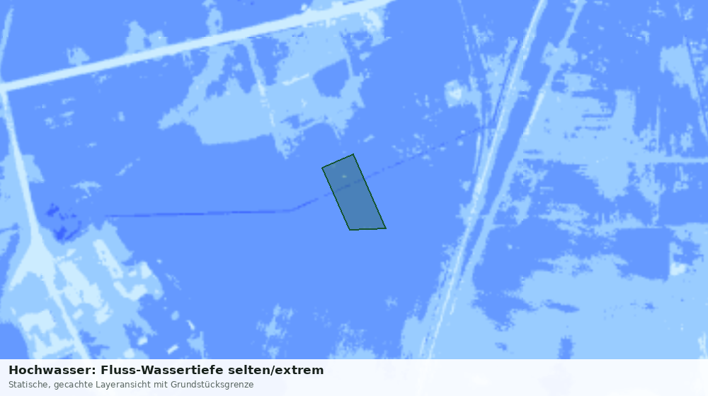 Statische Kartenansicht: Hochwasser: Fluss-Wassertiefe selten/extrem