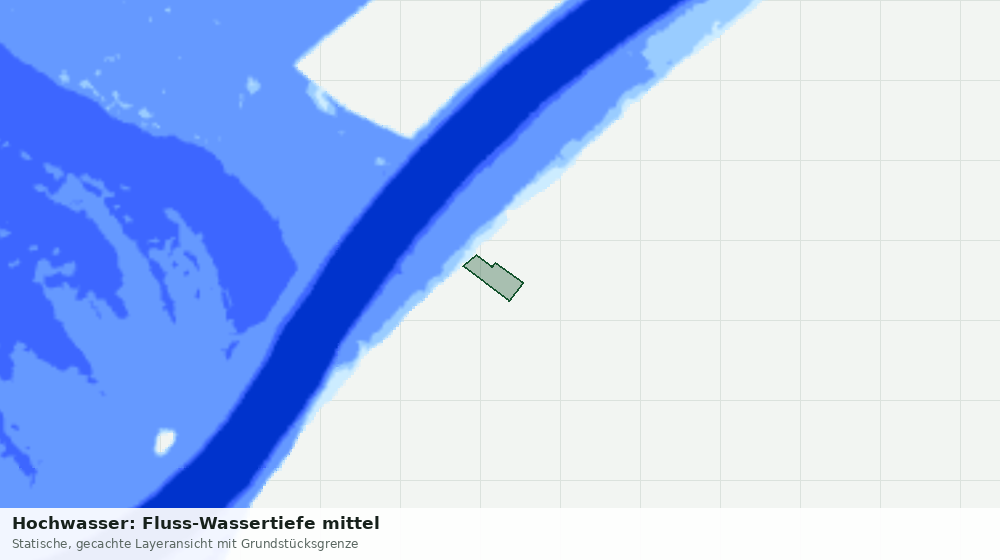 Statische Kartenansicht: Hochwasser: Fluss-Wassertiefe mittel