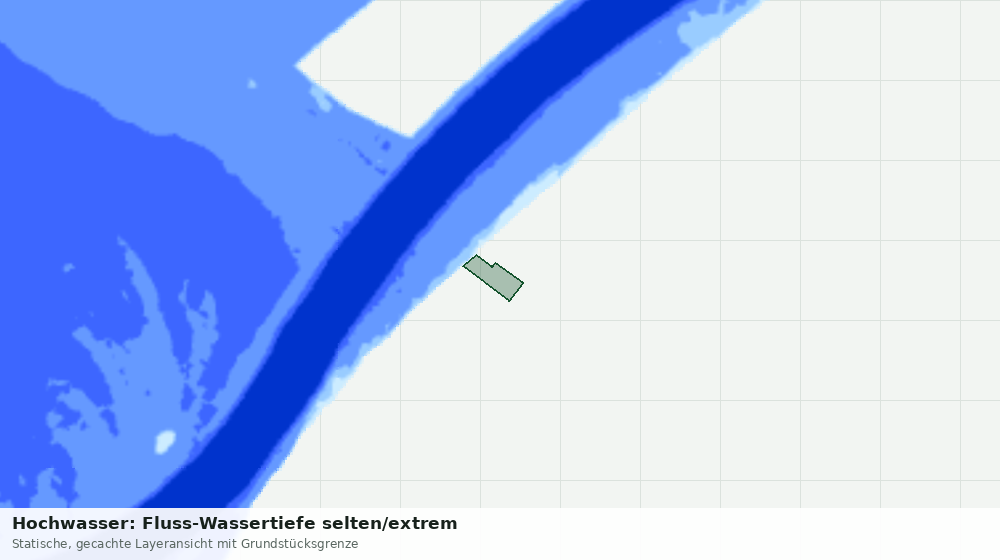 Statische Kartenansicht: Hochwasser: Fluss-Wassertiefe selten/extrem