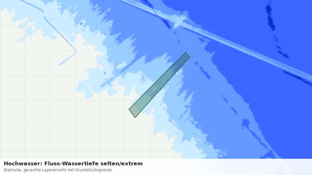 Statische Kartenansicht: Hochwasser: Fluss-Wassertiefe selten/extrem