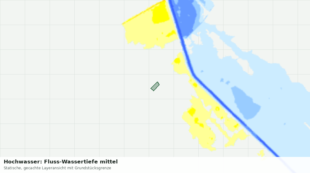 Statische Kartenansicht: Hochwasser: Fluss-Wassertiefe mittel