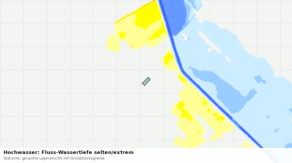 Statische Kartenansicht: Hochwasser: Fluss-Wassertiefe selten/extrem