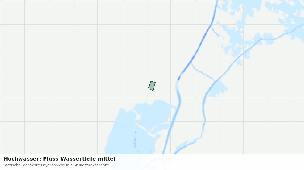 Statische Kartenansicht: Hochwasser: Fluss-Wassertiefe mittel