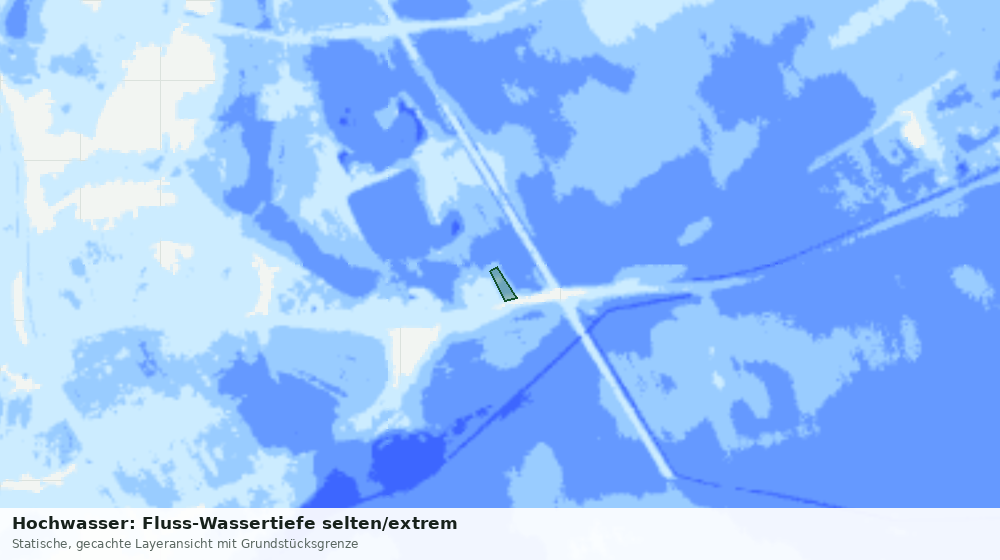 Statische Kartenansicht: Hochwasser: Fluss-Wassertiefe selten/extrem