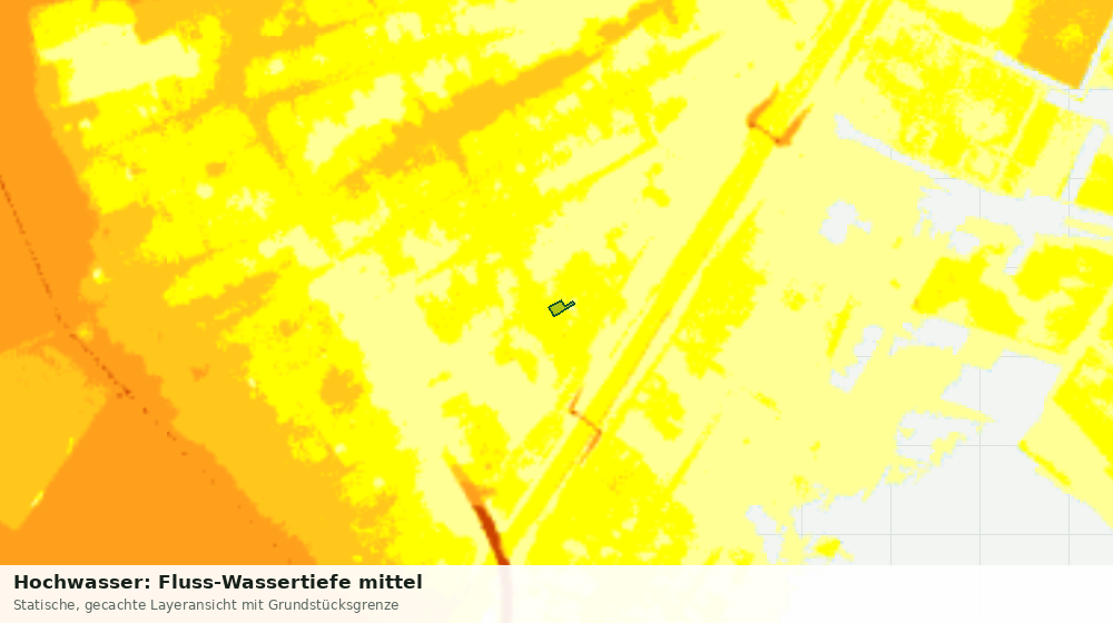 Statische Kartenansicht: Hochwasser: Fluss-Wassertiefe mittel