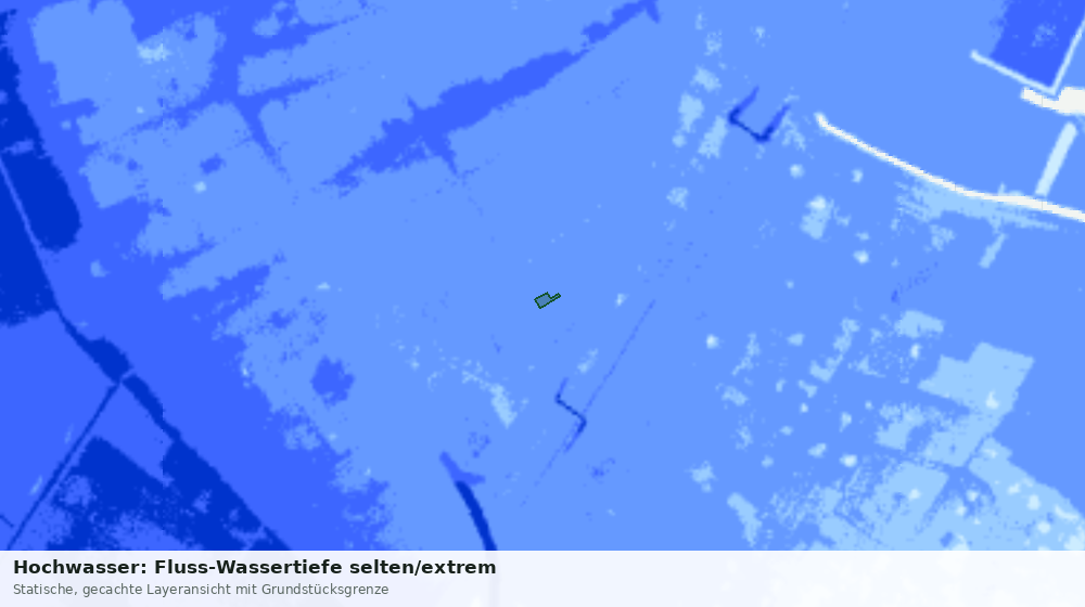 Statische Kartenansicht: Hochwasser: Fluss-Wassertiefe selten/extrem