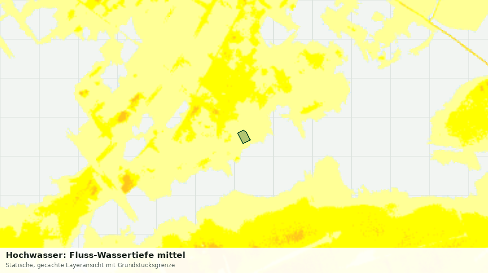 Statische Kartenansicht: Hochwasser: Fluss-Wassertiefe mittel