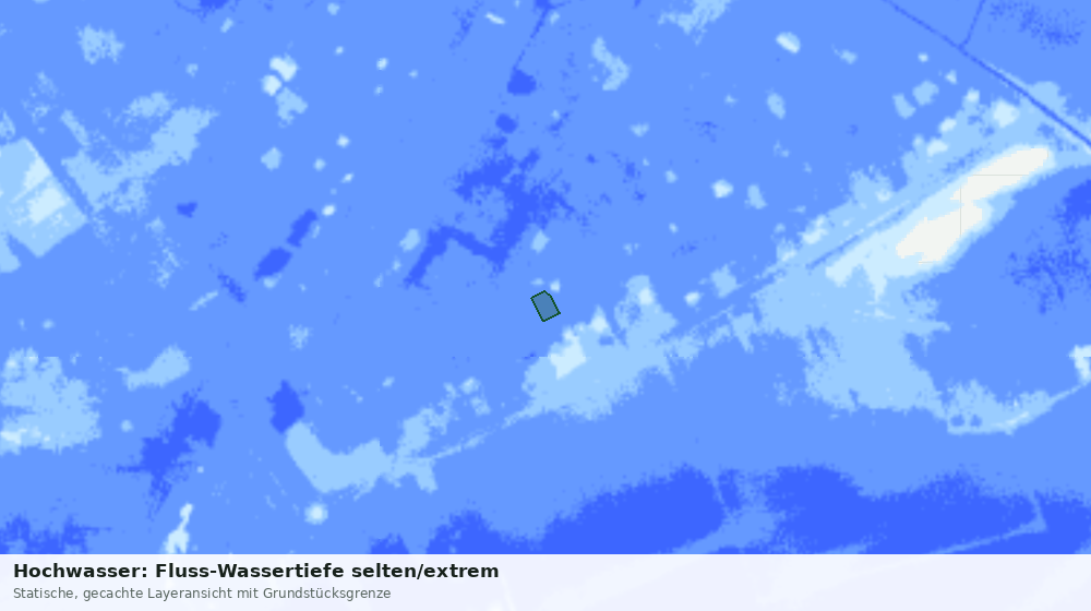 Statische Kartenansicht: Hochwasser: Fluss-Wassertiefe selten/extrem