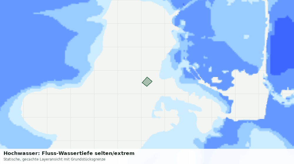 Statische Kartenansicht: Hochwasser: Fluss-Wassertiefe selten/extrem