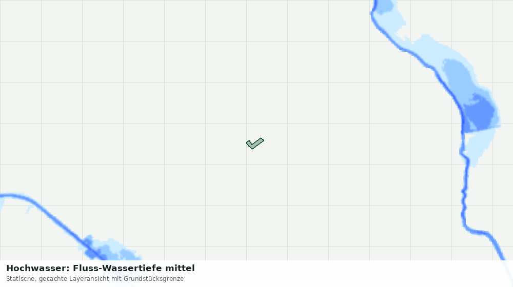 Statische Kartenansicht: Hochwasser: Fluss-Wassertiefe mittel