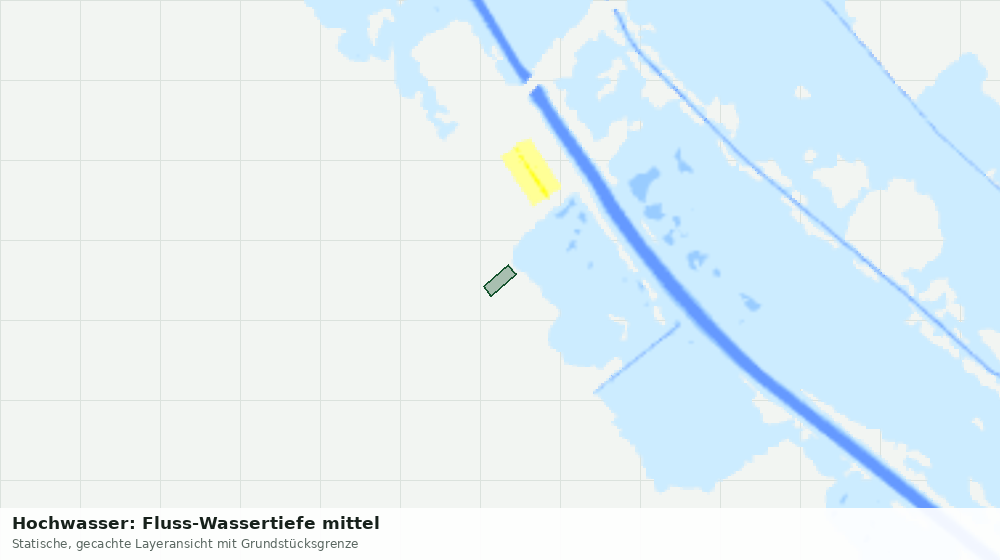 Statische Kartenansicht: Hochwasser: Fluss-Wassertiefe mittel
