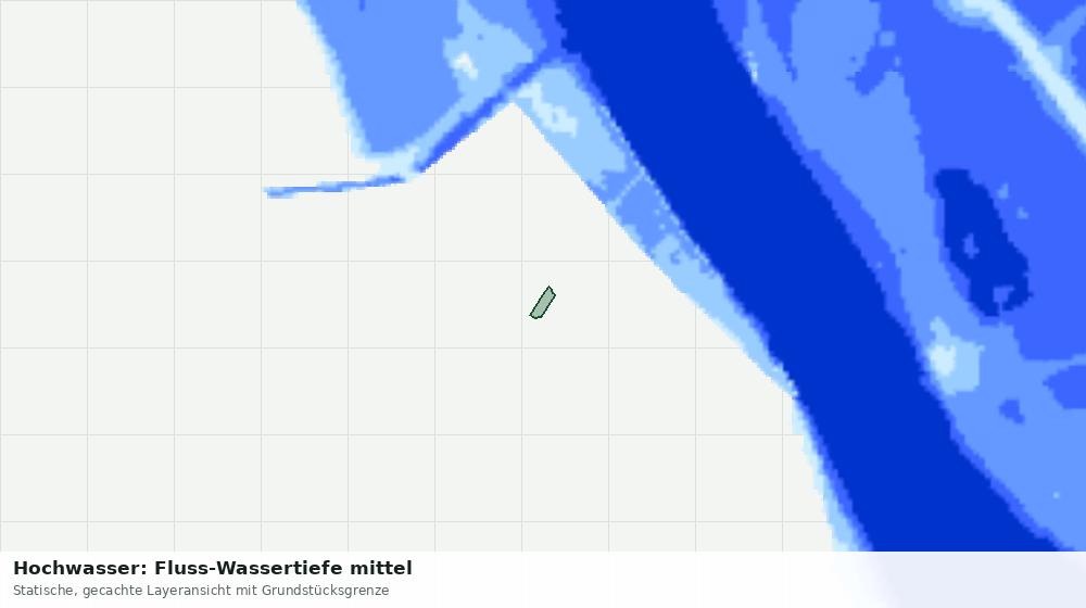 Statische Kartenansicht: Hochwasser: Fluss-Wassertiefe mittel