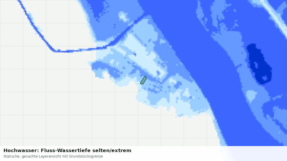 Statische Kartenansicht: Hochwasser: Fluss-Wassertiefe selten/extrem