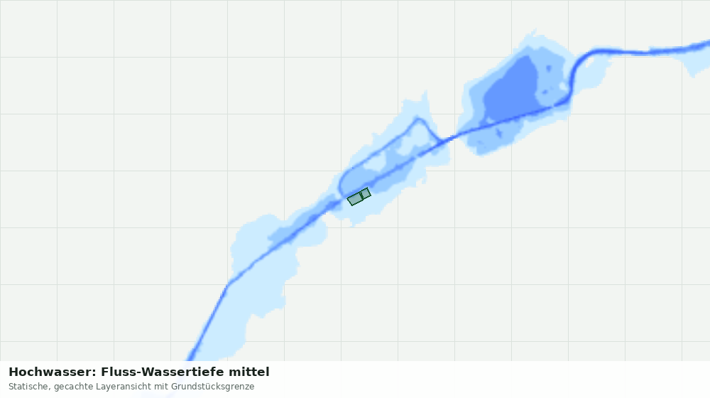 Statische Kartenansicht: Hochwasser: Fluss-Wassertiefe mittel