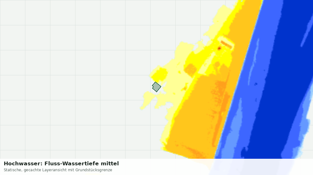 Statische Kartenansicht: Hochwasser: Fluss-Wassertiefe mittel