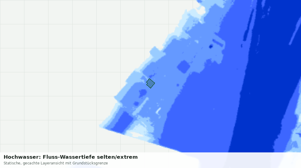 Statische Kartenansicht: Hochwasser: Fluss-Wassertiefe selten/extrem