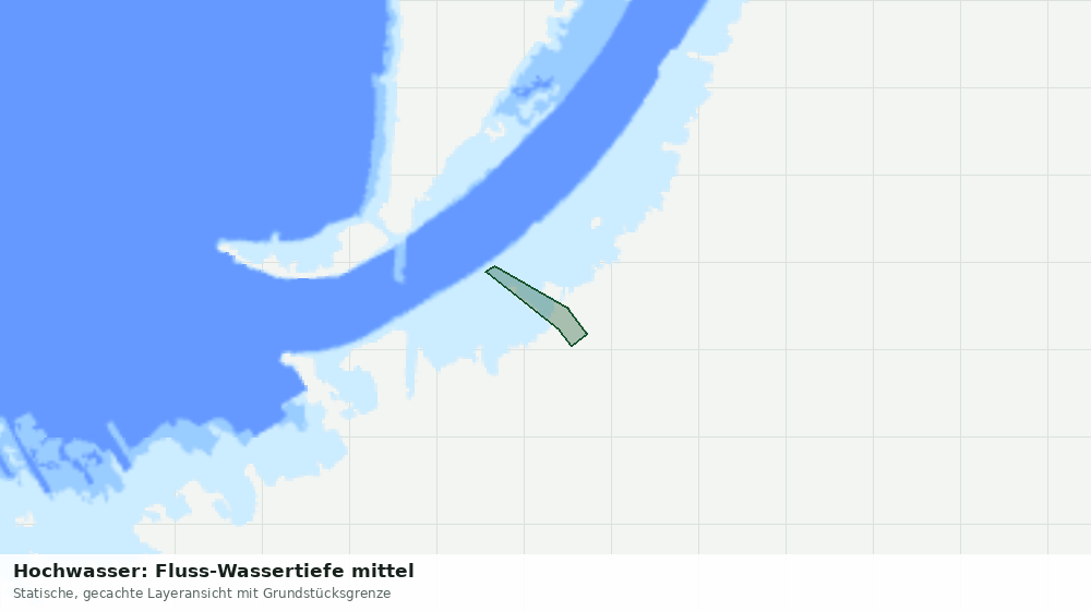 Statische Kartenansicht: Hochwasser: Fluss-Wassertiefe mittel