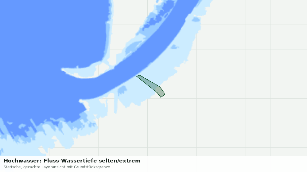 Statische Kartenansicht: Hochwasser: Fluss-Wassertiefe selten/extrem