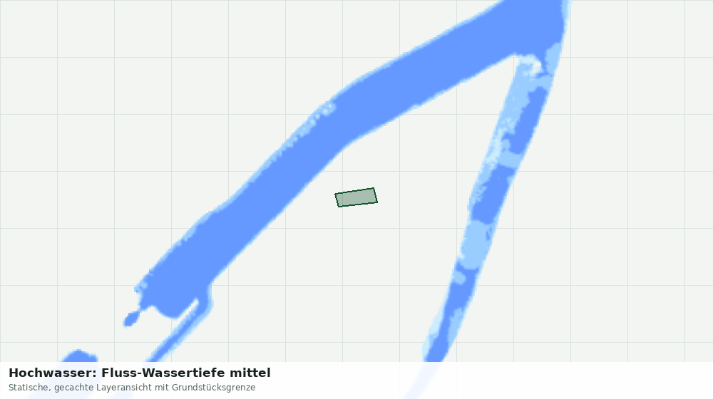 Statische Kartenansicht: Hochwasser: Fluss-Wassertiefe mittel