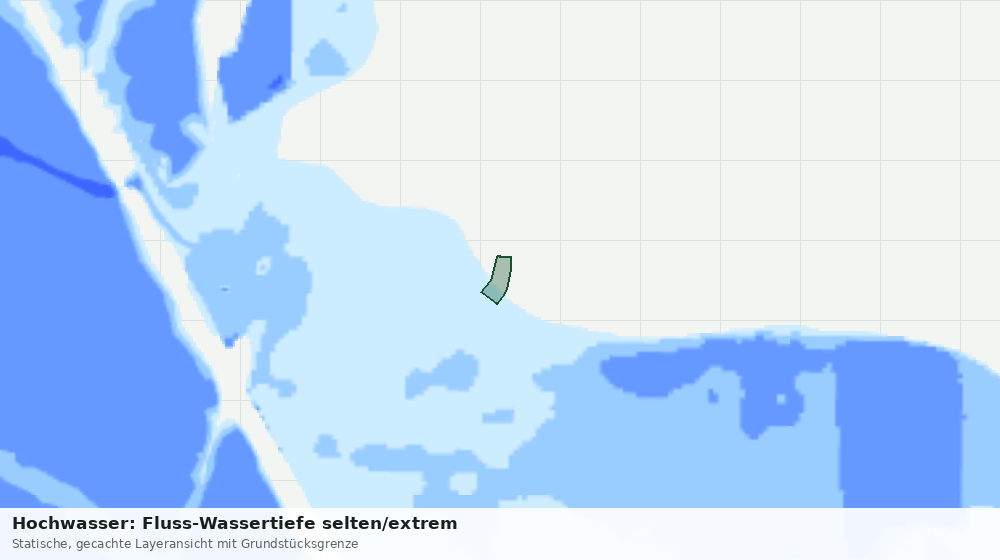 Statische Kartenansicht: Hochwasser: Fluss-Wassertiefe selten/extrem