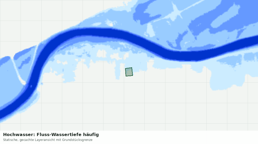 Statische Kartenansicht: Hochwasser: Fluss-Wassertiefe häufig