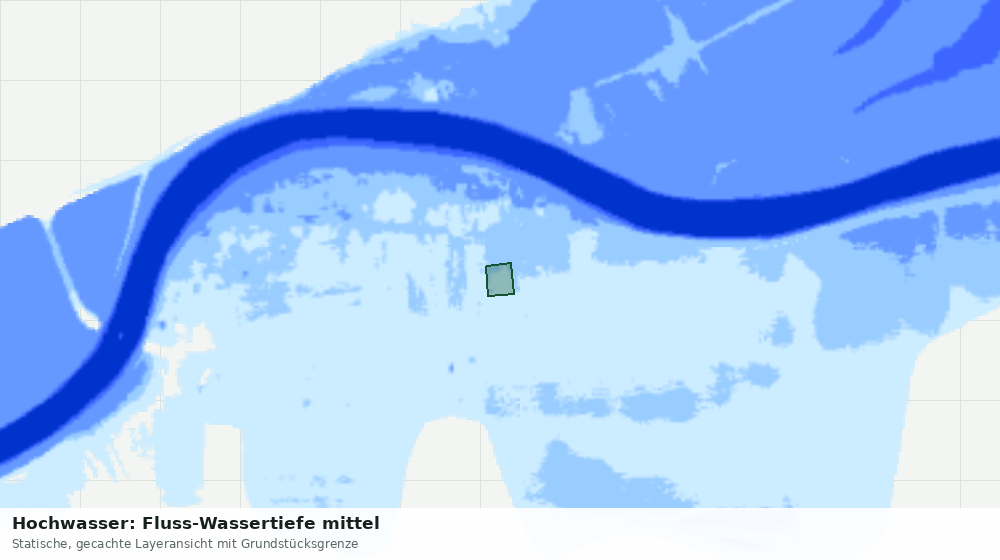 Statische Kartenansicht: Hochwasser: Fluss-Wassertiefe mittel