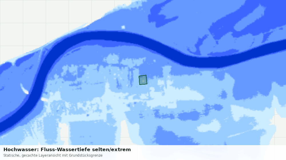 Statische Kartenansicht: Hochwasser: Fluss-Wassertiefe selten/extrem