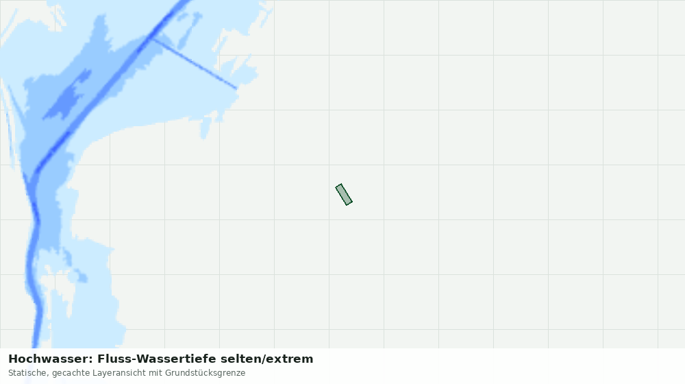 Statische Kartenansicht: Hochwasser: Fluss-Wassertiefe selten/extrem
