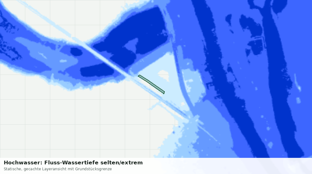 Statische Kartenansicht: Hochwasser: Fluss-Wassertiefe selten/extrem
