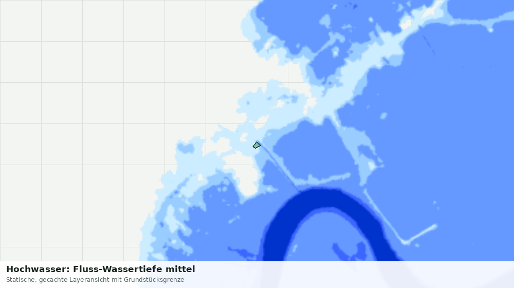 Statische Kartenansicht: Hochwasser: Fluss-Wassertiefe mittel