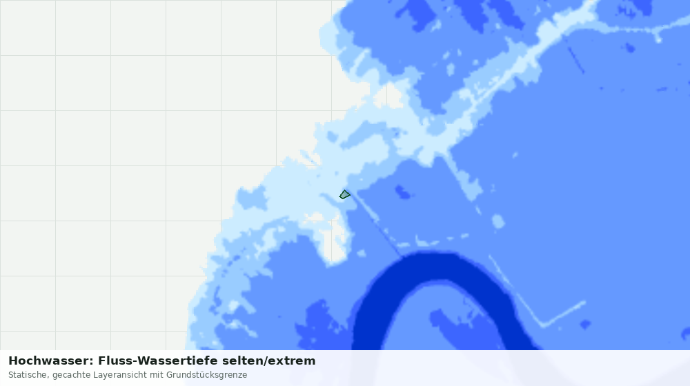 Statische Kartenansicht: Hochwasser: Fluss-Wassertiefe selten/extrem