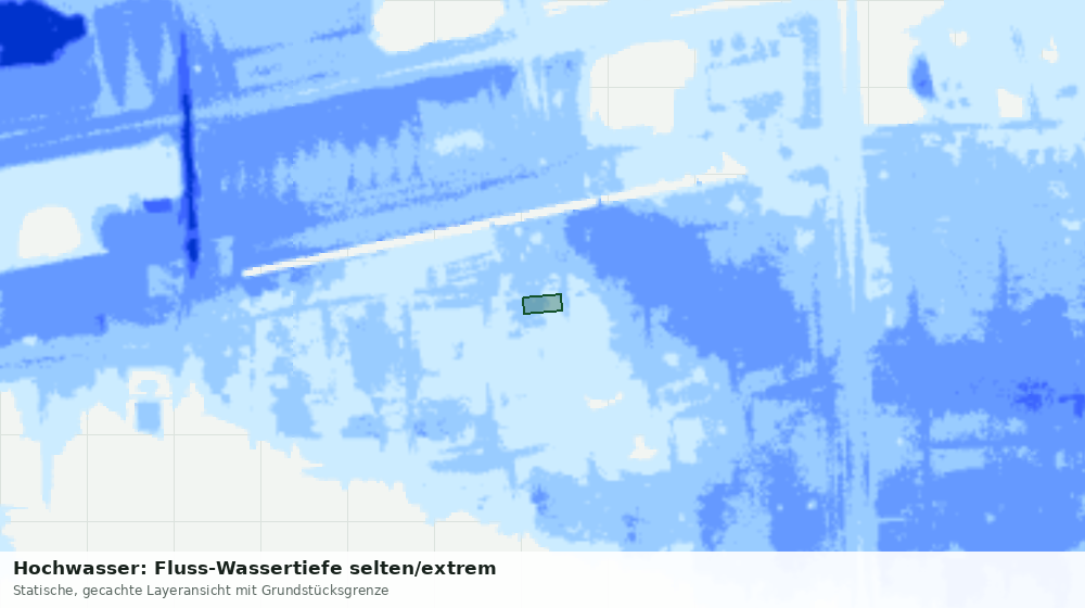Statische Kartenansicht: Hochwasser: Fluss-Wassertiefe selten/extrem
