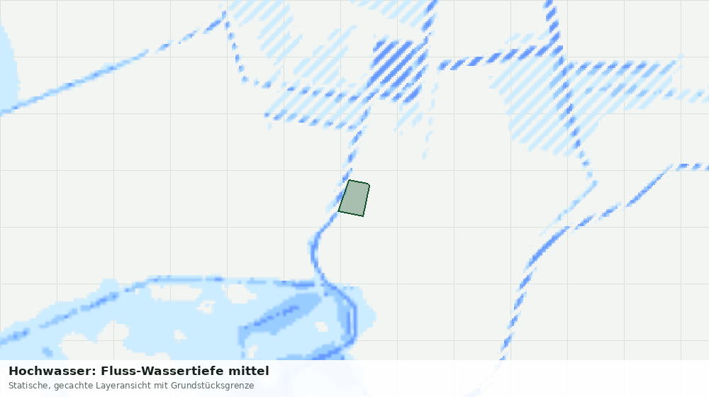 Statische Kartenansicht: Hochwasser: Fluss-Wassertiefe mittel