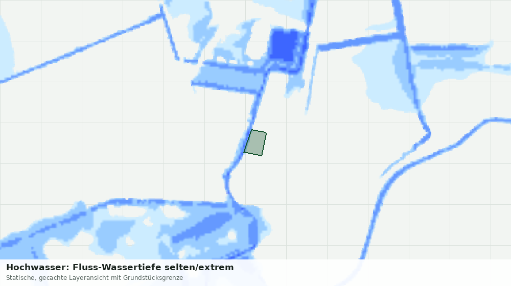Statische Kartenansicht: Hochwasser: Fluss-Wassertiefe selten/extrem