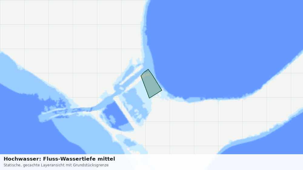 Statische Kartenansicht: Hochwasser: Fluss-Wassertiefe mittel